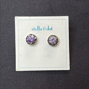 Stella & Dot Purple Stud Earrings